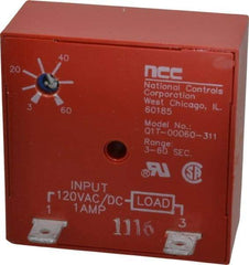 NCC - 2 Pin, Time Delay Relay - 1 at Resistive or Inductive Load Contact Amp, 120 VAC/VDC, On Board Trimpot - Strong Tooling