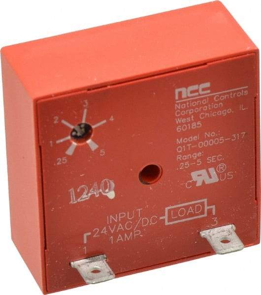 NCC - 2 Pin, Time Delay Relay - 1 at Resistive or Inductive Load Contact Amp, 24 VAC/VDC, On Board Trimpot - Strong Tooling