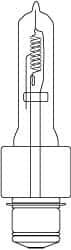 Philips - 750 Watt, 120 Volt, Halogen Commercial & Industrial T3 Lamp - Medium Prefocus Base, 750 to 1599 Equivalent Range, Neutral (3,000 to 3,699), 2-5/8" OAL - Strong Tooling