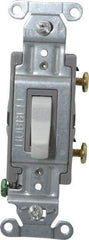 Hubbell Wiring Device-Kellems - 1 Pole, 120 to 277 VAC, 20 Amp, Commercial Grade, Toggle, Wall and Dimmer Light Switch - 4-1/16 Inch High - Strong Tooling