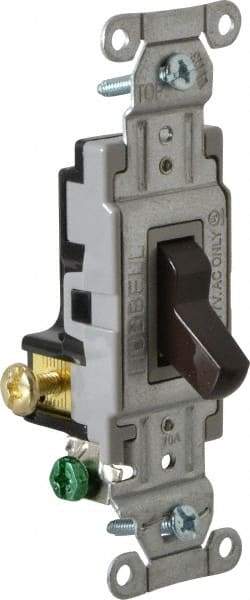 Hubbell Wiring Device-Kellems - 3 Pole, 120 to 277 VAC, 20 Amp, Commercial Grade, Toggle, Wall and Dimmer Light Switch - 4-1/16 Inch High - Strong Tooling