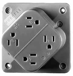 Hubbell Wiring Device-Kellems - Brown Adapter Plate - For Use With 1-and 2-Gang Device Boxes - Strong Tooling