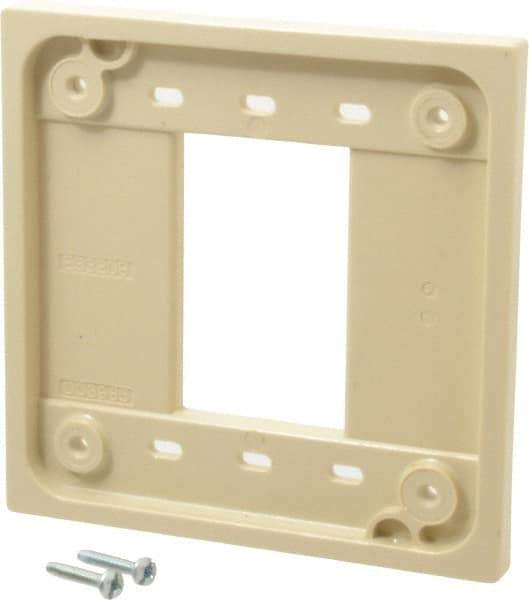 Hubbell Wiring Device-Kellems - Ivory Adapter Plate - For Use With 1-and 2-Gang Device Boxes - Strong Tooling