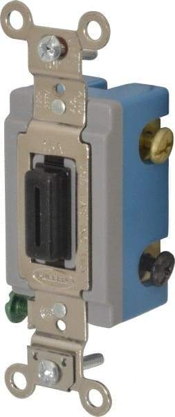 Hubbell Wiring Device-Kellems - 3 Pole, 120 to 277 VAC, 15 Amp, Industrial Grade, Key Lock, Wall and Dimmer Light Switch - 1-5/16 Inch Wide x 4-1/16 Inch High - Strong Tooling