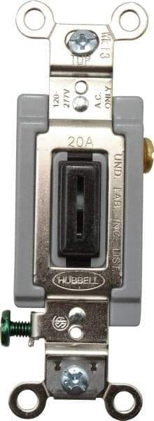 Hubbell Wiring Device-Kellems - 1 Pole, 120 to 277 VAC, 20 Amp, Industrial Grade, Toggle, Wall and Dimmer Light Switch - 1-5/16 Inch Wide x 4-1/16 Inch High - Strong Tooling