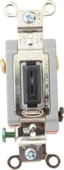 Hubbell Wiring Device-Kellems - 3 Pole, 120 to 277 VAC, 20 Amp, Industrial Grade, Key Lock, Wall and Dimmer Light Switch - 1-5/16 Inch Wide x 4-1/16 Inch High - Strong Tooling