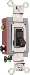 Hubbell Wiring Device-Kellems - 4 Pole, 120 to 277 VAC, 20 Amp, Industrial Grade, Toggle, Wall and Dimmer Light Switch - 1-5/16 Inch Wide x 4-1/16 Inch High - Strong Tooling