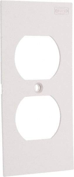 Hubbell Wiring Device-Kellems - Rectangular Raceway Plate - White, For Use with Hubbell BT3BC5 Three Channel, MediaTrak, Nonmetallic PlugTrak, PB2, PB3, PDB12, PS3, PT12, PW1 Series Raceways - Strong Tooling