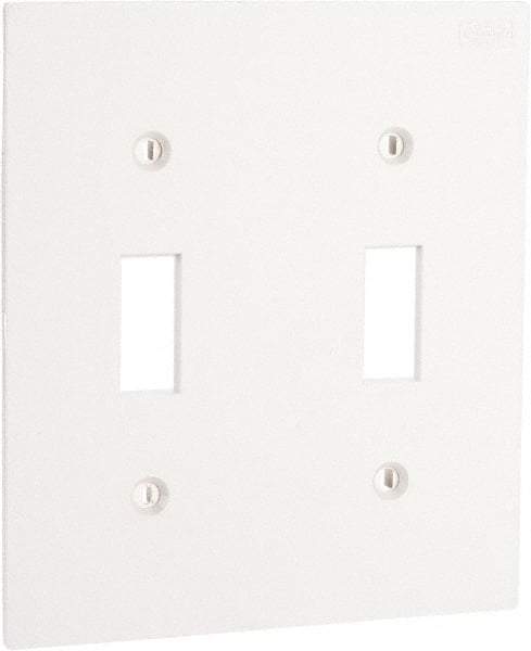 Hubbell Wiring Device-Kellems - Square Raceway Plate - White, For Use with Hubbell BT3BC5 Three Channel, MediaTrak, Nonmetallic PlugTrak Series Raceways - Strong Tooling