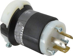 Hubbell Wiring Device-Kellems - 125/250 VAC, 20 Amp, NonNEMA Configuration, Industrial Grade, Ungrounded Plug - 1 Phase, 3 Poles, IP20, 0.36 to 0.93 Inch Cord Diameter - Strong Tooling