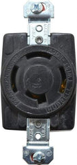 Hubbell Wiring Device-Kellems - 120/208 VAC, 20 Amp, NonNEMA, Ungrounded Receptacle - 4 Poles, 4 Wire, Female End, Black - Strong Tooling