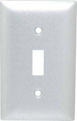 Hubbell Wiring Device-Kellems - 1 Gang, Switch Plate - Toggle Switch, Metallic, Aluminum - Strong Tooling