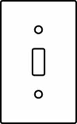 Hubbell Wiring Device-Kellems - 1 Gang, 4-1/2 Inch Long x 2.78 Inch Wide, Standard Switch Plate - Toggle Switch, Brass, Brass - Strong Tooling