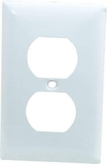 Hubbell Wiring Device-Kellems - 1 Gang, Outlet Wall Plate - Duplex Outlet, Metallic, Aluminum - Strong Tooling