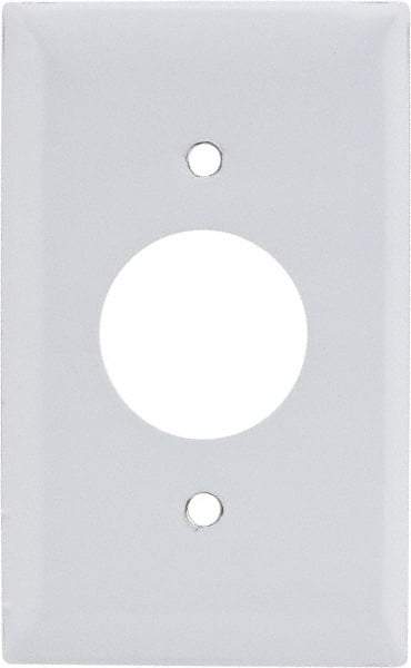 Hubbell Wiring Device-Kellems - 1 Gang, 4-1/2 Inch Long x 2.78 Inch Wide, Standard Outlet Wall Plate - Single Outlet, Metallic, Stainless Steel - Strong Tooling