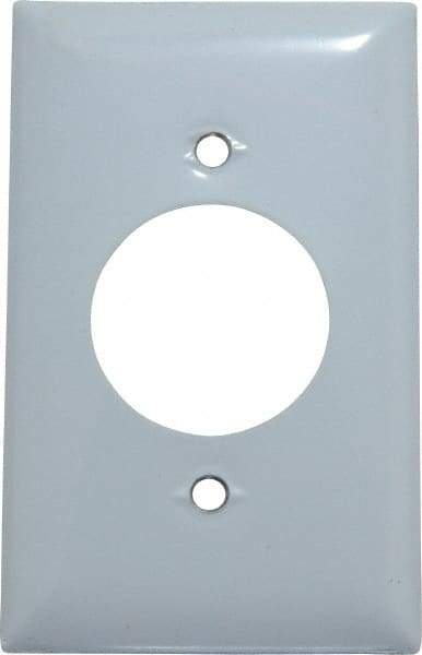 Hubbell Wiring Device-Kellems - 1 Gang, 4-1/2 Inch Long x 2.78 Inch Wide, Standard Outlet Wall Plate - Single Outlet, Metallic, Stainless Steel - Strong Tooling