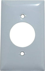 Hubbell Wiring Device-Kellems - 1 Gang, 4-1/2 Inch Long x 2.78 Inch Wide, Standard Outlet Wall Plate - Single Outlet, Metallic, Stainless Steel - Strong Tooling