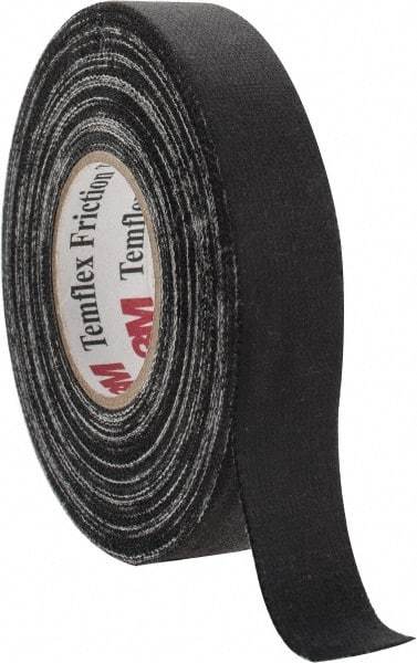 3M - 3/4" x 60', Black Cotton Cloth Electrical Tape - Series 1755, 13 mil Thick, 48 Lb./Inch Tensile Strength - Strong Tooling