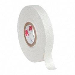 3M - 1/2" x 66', White Glass Cloth Electrical Tape - Series 27, 7 mil Thick, 150 Lb./Inch Tensile Strength - Strong Tooling