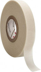 3M - 1/2" x 66', White Glass Cloth Electrical Tape - Series 69, 7 mil Thick, 180 Lb./Inch Tensile Strength - Strong Tooling