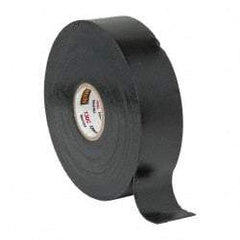 3M - 1" x 30', Black Rubber Electrical Tape - Series 130C, 30 mil Thick, 750 V/mil Dielectric Strength, 7.5 Lb./Inch Tensile Strength - Strong Tooling