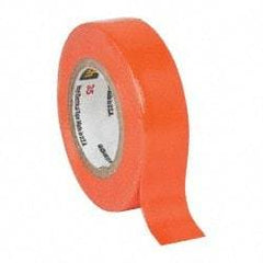 3M - 1/2" x 20', Orange Vinyl Electrical Tape - Series 35, 7 mil Thick, 1,250 V/mil Dielectric Strength, 17 Lb./Inch Tensile Strength - Strong Tooling