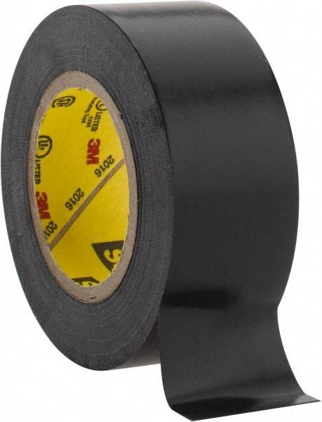 3M - 3/4" x 20', Black Vinyl Electrical Tape - Series 33+, 7 mil Thick, 1,150 V/mil Dielectric Strength, 15 Lb./Inch Tensile Strength - Strong Tooling