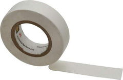 3M - 1/2" x 20', White Vinyl Electrical Tape - Series 35, 7 mil Thick, 1,250 V/mil Dielectric Strength, 17 Lb./Inch Tensile Strength - Strong Tooling