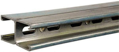 Thomas & Betts - 10' Long x 1-5/8" Wide x 1-5/8" High, 12 Gauge, Strip Steel, Half Slot Framing Channel & Strut - 0.105" Thick, Pre-Galvanized - Strong Tooling