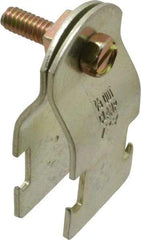 Thomas & Betts - 7/8" Pipe, 16 Gauge" Pipe or Tube Clamp - Gold Galvanized, 650 Lb Capacity - Strong Tooling