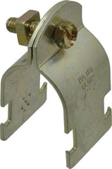 Thomas & Betts - 1-1/4" Pipe, 14 Gauge" Pipe or Tube Clamp - Gold Galvanized, 1,000 Lb Capacity - Strong Tooling