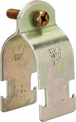 Thomas & Betts - 1-3/8" Pipe, 14 Gauge" Pipe or Tube Clamp - Gold Galvanized, 1,000 Lb Capacity - Strong Tooling