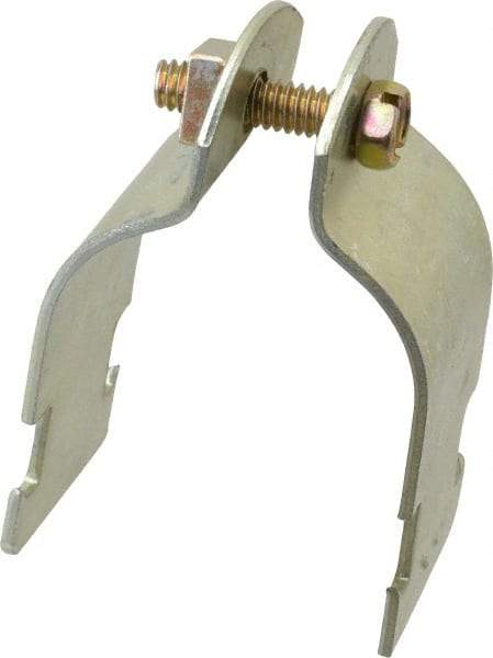 Thomas & Betts - 1-1/2" Pipe, 14 Gauge" Pipe or Tube Clamp - Gold Galvanized, 1,000 Lb Capacity - Strong Tooling