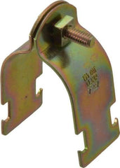 Thomas & Betts - 1-5/8" Pipe, 14 Gauge" Pipe or Tube Clamp - Gold Galvanized, 1,000 Lb Capacity - Strong Tooling