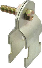 Thomas & Betts - 1/2" Pipe, 14 Gauge" Pipe or Conduit Clamp - Gold Galvanized, Rigid & IMC Conduit - Strong Tooling