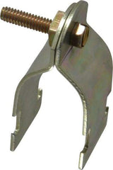 Thomas & Betts - 1" Pipe, 14 Gauge" Pipe or Conduit Clamp - Gold Galvanized, Rigid & IMC Conduit - Strong Tooling