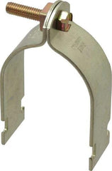 Thomas & Betts - 2-1/2" Pipe, 12 Gauge" Pipe or Conduit Clamp - Gold Galvanized, Rigid & IMC Conduit - Strong Tooling