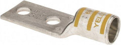 Thomas & Betts - 250 kcmil Wire Noninsulated Crimp Connection Rectangle Ring Terminal - 3/8" Stud, 3.28" OAL x 1.13" Wide, Tin Plated Copper Contact - Strong Tooling