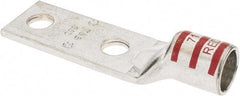 Thomas & Betts - 350 kcmil Wire Noninsulated Crimp Connection Rectangle Ring Terminal - 1/2" Stud, 4.6" OAL x 1.36" Wide, Tin Plated Copper Contact - Strong Tooling