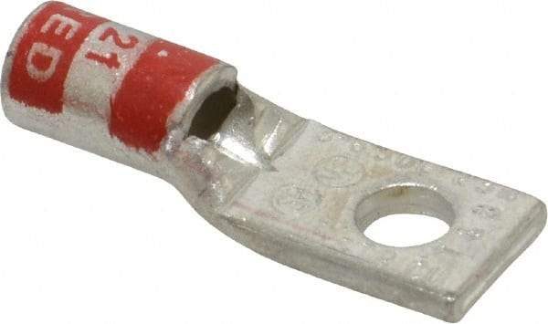 Thomas & Betts - 8 AWG Noninsulated Crimp Connection Square Ring Terminal - #10 Stud, 1.16" OAL x 0.39" Wide, Tin Plated Copper Contact - Strong Tooling