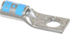 Thomas & Betts - 6 AWG Noninsulated Compression Connection Square Ring Terminal - 1/4" Stud, 1.23" OAL x 0.44" Wide, Tin Plated Copper Contact - Strong Tooling