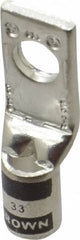 Thomas & Betts - 2 AWG Noninsulated Compression Connection Square Ring Terminal - 5/16" Stud, 1.73" OAL x 0.59" Wide, Tin Plated Copper Contact - Strong Tooling