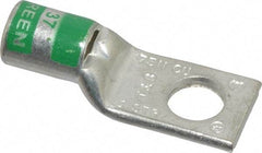 Thomas & Betts - 1 AWG Noninsulated Compression Connection Square Ring Terminal - 3/8" Stud, 1.78" OAL x 0.68" Wide, Tin Plated Copper Contact - Strong Tooling