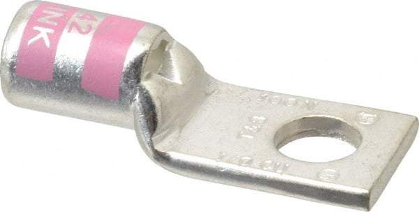 Thomas & Betts - 1/0 AWG Noninsulated Compression Connection Square Ring Terminal - 3/8" Stud, 1.88" OAL x 3/4" Wide, Tin Plated Copper Contact - Strong Tooling