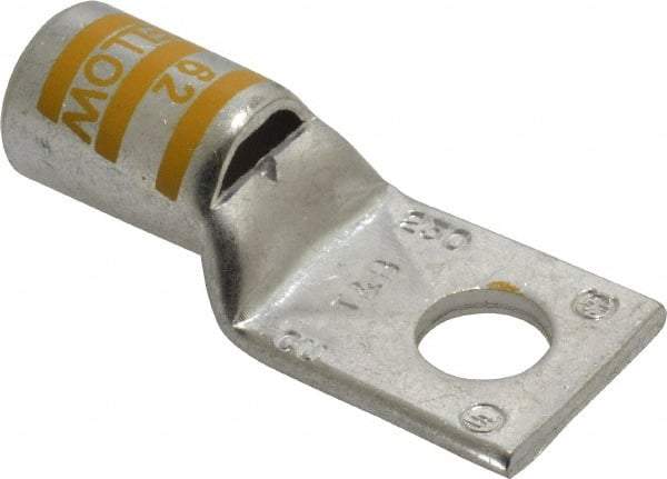 Thomas & Betts - 250 kcmil Wire Noninsulated Compression Connection Square Ring Terminal - 1/2" Stud, 2.6" OAL x 1.13" Wide, Tin Plated Copper Contact - Strong Tooling