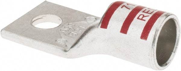 Thomas & Betts - 350 kcmil Wire Noninsulated Compression Connection Square Ring Terminal - 1/2" Stud, 2.85" OAL x 1.36" Wide, Tin Plated Copper Contact - Strong Tooling