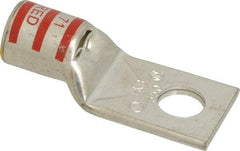 Thomas & Betts - 350 kcmil Wire Noninsulated Compression Connection Square Ring Terminal - 5/8" Stud, 3.21" OAL x 1.36" Wide, Tin Plated Copper Contact - Strong Tooling