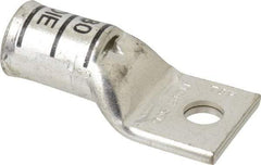 Thomas & Betts - 400 kcmil Wire Noninsulated Compression Connection Square Ring Terminal - 1/2" Stud, 3.31" OAL x 1.61" Wide, Tin Plated Copper Contact - Strong Tooling