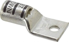 Thomas & Betts - 500 kcmil Wire Noninsulated Compression Connection Square Ring Terminal - 1/2" Stud, 3.3" OAL x 1.61" Wide, Tin Plated Copper Contact - Strong Tooling