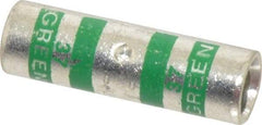 Thomas & Betts - 1 AWG Compatible, Noninsulated, Crimp-On Butt Splice Terminal - 2 Wire Entries, Copper Contacts, Tin Contact Plating, 1-1/2" OAL, Green - Strong Tooling